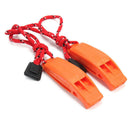 Outdoor Camping Hiking Rescue Emergency Survival Safety Whistle Orange Hot 2Pcs