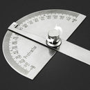 Stainless Steel 180 degree Protractor Angle Finder Arm Rotary Measuring Ruler