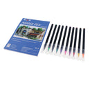 10 Color Art Watercolor Drawing Painting Brush Sketch Manga Pen Book Pad Set