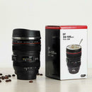 350mL ABS Camera Lens Shape Coffee Tea Mug with Lid Vacuum Flasks Thermal Cup