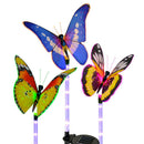 3x LED Butterfly Solar Lights 7 Color-Changing Waterproof Garden Yard Lamp