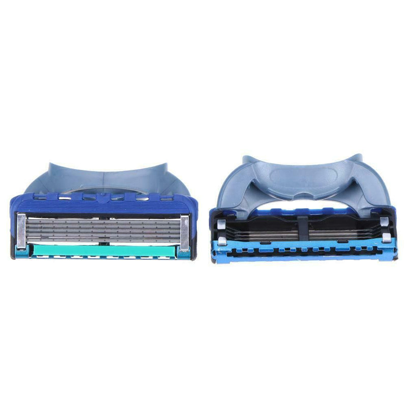 4pcs/Box Razor Blade 5-Layers Rasoir Shaving Dark Blue Razor Blades A