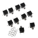 10 x  Female 3.5mm Mono TS Jacks Plug Socket Connectors PCB Panel Chassis ,