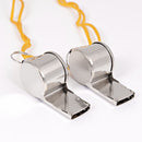 .2Pcs Referee Football Sports Training Survival Metal Whistle with Lanyard New