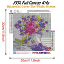 5D DIY Full Drill Diamond Painting Elegant Flowers Cross Stitch Kit (B263)