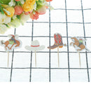 24pcs west cowboy cupcake topper birthday party cake decor supplies JR