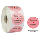 Pink Paper Label Stickers Thank You Stickers Scrapbooking 500pcs Seal LabelsBSE
