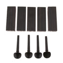 5pcs Violin Tuning Peg Material Ebony Wood for Luthiers DIY Supplies