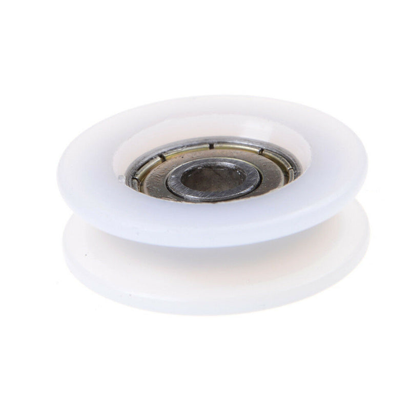 New 6*30*10mm U Groove Metal Shield Nylon Pulley Wheels Roller Ball Bearin JR