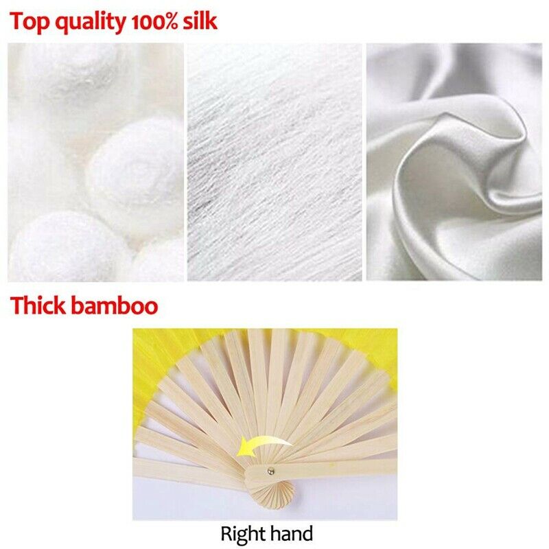 Handmade Women Quality Belly Dance Fan Dance 100% Real Silk Veil Rainbow Co E4N6
