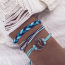 3 Pcs Summer Surfer Wave Bracelet Adjustable Friendship Bracelet Handcrafte D4W9