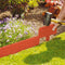 10Pc Orange Red Garden Fence Edging Cobbled Stone Effect PP Lawn Edging Pla Z9J2