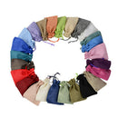 20pcs Small Cotton Linen Hessian Wedding Favor Bags Xmas Gift Drawstring P USW