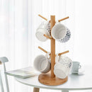 Wood Necklace Display Rack Jewelry Hanger Bracelet Household Cup Organizer