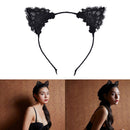 Women Girls Kids Cute Cat Kitty Costume Ear Party Lace Hair Head Band Prop J Gw