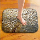 Floral Print Floor Mat Carpet Flannel Non-Slip Absorbent Kitchen Bedroom Ba
