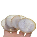 6-8cm Agate Quartz Crystal Slice Display Pad, Coaster,Cup Mat Desk Decor