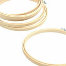 Embroidery Circle Set Hoops Cross Hoop Ring Wooden Round Adjustable Bamboo