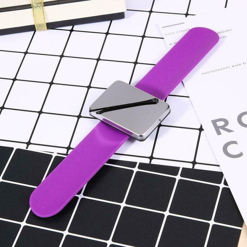 Salon Magnetic Bracelet Wrist Band Strap Hair Clip Hairdressing (Purple)