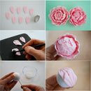 4pcs Peony Flower Cake Fondant Plunger Cutter Decorating Mold Sugarcraft Baki Fw