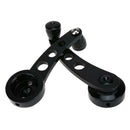 2pcs Aluminum Alloy Car Window Handle Winder Riser Replacement(Black) A