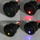 4Pcs 12V 20A Round Rocker Switch ON/Off LED Light Car Marine Boat Dot ToS Hn