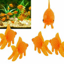 10pcs Orange Plastic Fish Tank Ornament .Artificial Swing Tail Goldfish K0N M0A9