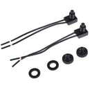 2PCS 12V Waterproof Push Button On-Off Switch With 4" Lead Wire Black ME