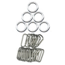 26pcs Aluminum Carabiner D-Ring Keychain Clip Round Snap Buckle Hook Keyring