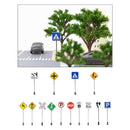 Set of 14 1/87 Scale Traffic Signage DIY Micro Landscape Freeway Scene