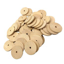 50pcs Wooden Round Unfinished Blank Wedding Christmas Party Gift Tags 40mm
