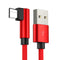 90 Degree Elbow Data Line Red 1.2 M Fabric Line Nylon + Tpe Reddescript fjh