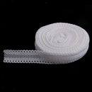 5 Yds 18mm Elastic Spandex Sewing Lace Band DIY Hair Ties Accessories White