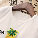 Cute Baby Girls Clothes Sets Summer Short Sleeve Pineapple Print T Shirts A O5Q5