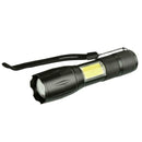 Aluminum Alloy 4 Modes XML T6 LED Flashlight Zoomable Torch COB Work Light