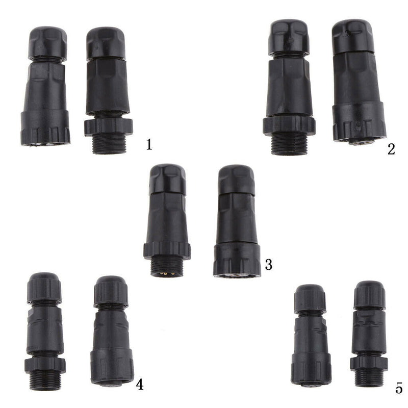 15A 7.5mm IP68 2 Pins Assembled Waterproof Electrical Cable Connector Socket