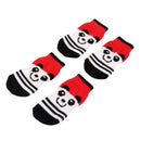 8 Pieces Bear Pattern Pet Dog Puppy Cat Socks with Cute Paw Prints Slippers