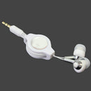 White Retractable Earphone Headset Earbuds For MP3 MP4 Phone Music Fashion Gift
