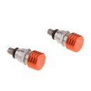 Pair CNC M4x0.7mm Orange Fork Air Bleeder Relief Valve for 4 Stroke KTM