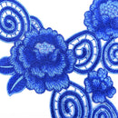 Embroidered floral lace neckline neck collar trim clothes sewing applique  ^