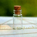 10x Mini Empty Cork Glass Wish Bottles Vials Jars  Craft Charm Pendants Nic L0Z4