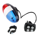 Electric Bike for Safety Cycling 4 Sound 6 LED Police Car Siren Light Horn Bell