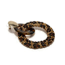 Acrylic Earrings Women Leopard Print Rattan Pendant Earrings Geometric Roun
