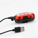 5 Modes Bicycle Bike Cycling Rear Tail Alarm Safty Light LED Aluminium All