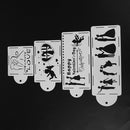 4pcs Love Cake Stencil Cake Decoration Sugar Sieve Cake Mold Stencil
