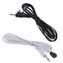 3.5 mm Jack 1.5 m IR Blaster Emitter Single Transmitter Cable Black+Receiver