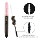 2 IN 1 Black Waterproof Mascara Volume 4D Silk Fiber Lash Color Make-up Eas Z6C8
