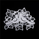 Lovely Two Bird Leaf Metal cutting dies Stencil Scrapbooking Photo Album Card JR