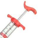 Marinade Flavour Injector Syringe Seasoning Sauce Turkey BBQ Meat w/ 5 Needles