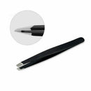 Professional Black Eyebrow Tweezers Hair Beauty Slanted Stainless Steel Tweezer